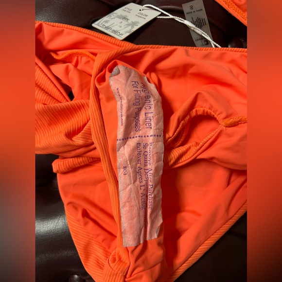 Tinibikini NWT Orange Tangerine Bikini Bathing Suit size Small - Picture 6 of 7